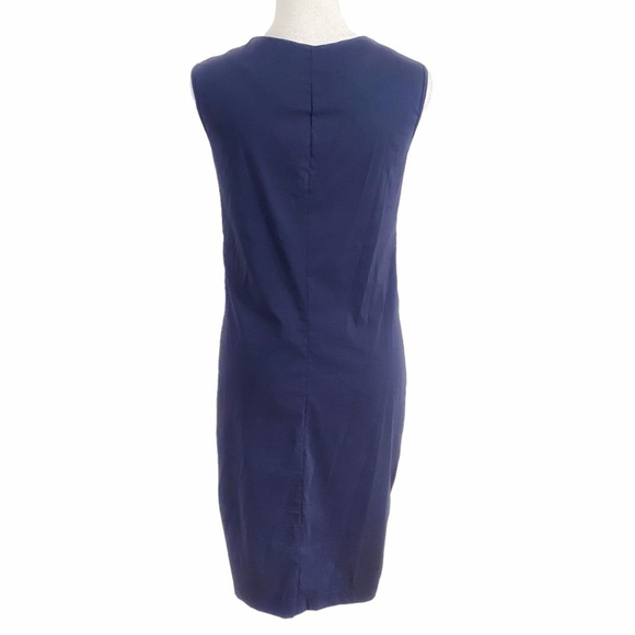 VERONIQUE MILJKOVITCH DESIGNER NAVY CINCHED SLEEVELESS BODYCON MINI DRESS - XS - Picture 2 of 9